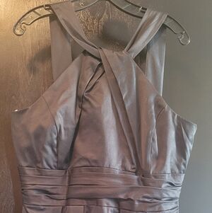 David's Bridal Elegant Strapless Dark Dress